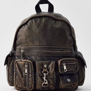 URBAN OUTFITTERS Silence + Noise Faux Leather Backpack Silence + Noise Emily Washed Faux Leather Shoulder Bag  main image 2